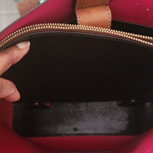 Dooney & Bourke Lilliana Black & Hot Pink Shoulder Tote Bag - Picture 11 of 16